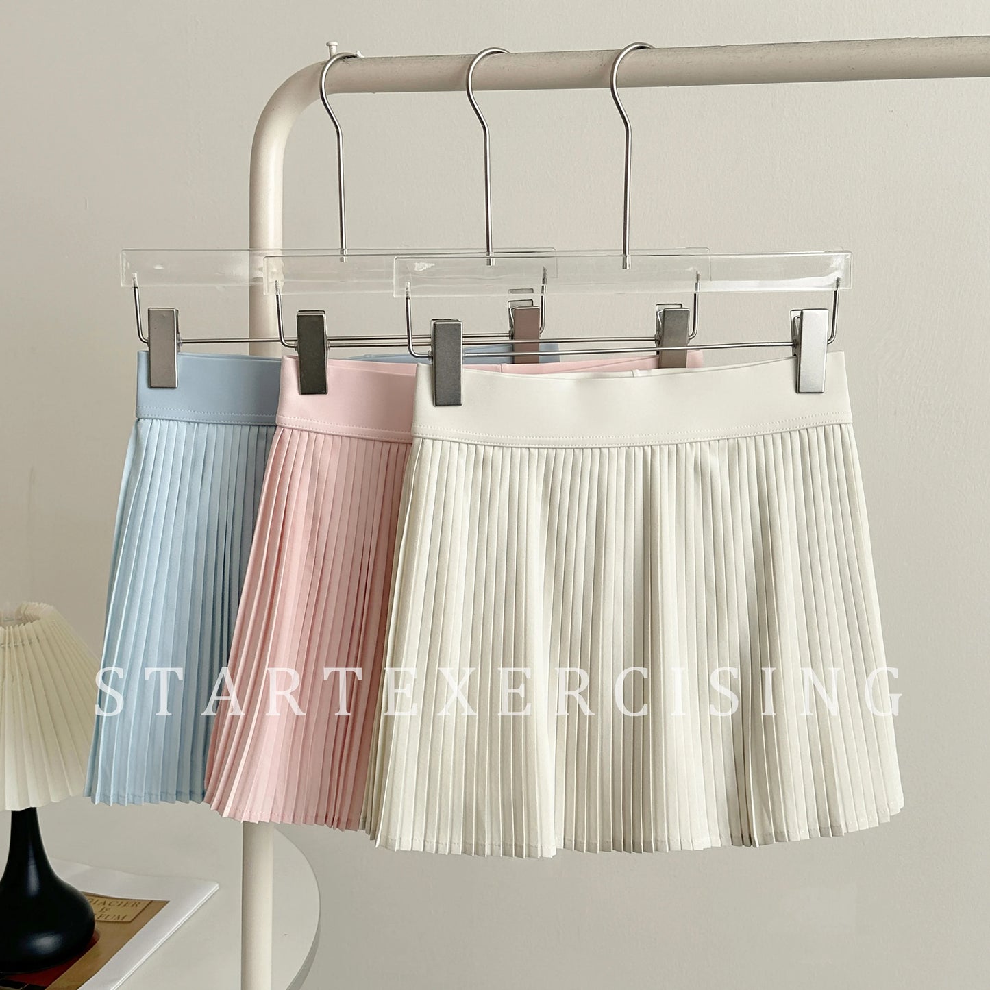 Women High Waist Pleated Tennis Skirt Anti Exposure Liner Shorts Mini Skirt Fitness Running Casual Short Skirts