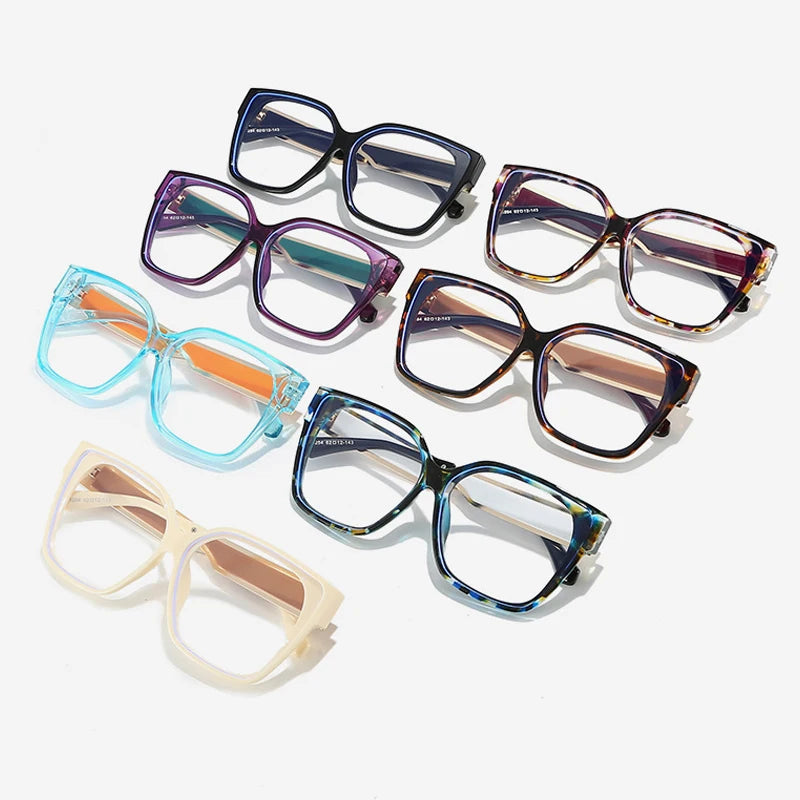 JNPCXI New Fashion Square Women Glasses Frame Clear Anti-Blu-Ray Eyewear Retro Men Optical Frame Computer Goggles