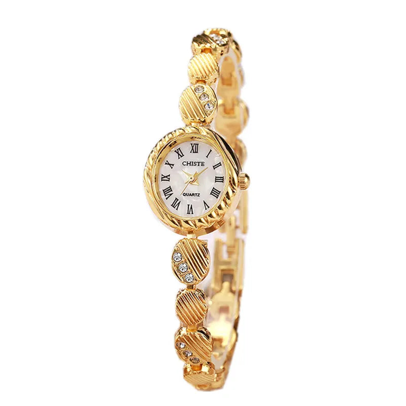 Luxury Ladies Watches Crystal Bracelets High-End Brand Women Wristwatch Elegant Gold Silver Watches Girlfriend Lady Montre Femme