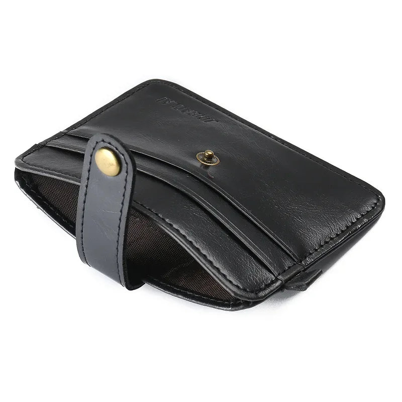 Pu Leather Slim Men's Wallet, Small Money Bag, Thin Credit Card Holder Wallets