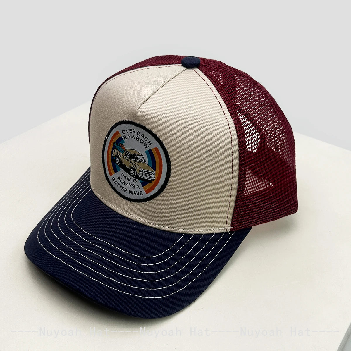 New Men Women Color Block Letter Embroidery Baseball Hats Breathable Mesh Sunshade Personal Trucker Caps Versatile Fashion Retro
