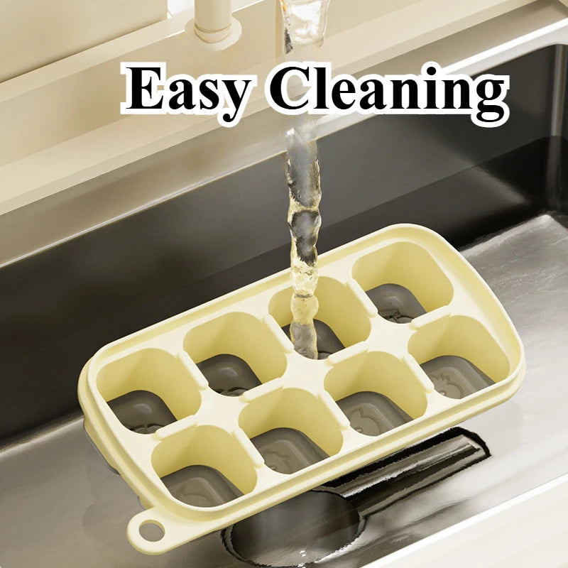 Easy-Press Silicone Ice Cube Tray - Food Grade, Quick-Freeze Mold for Home, Kitchen & Outdoor Use, Ideal Kitchen Accessory