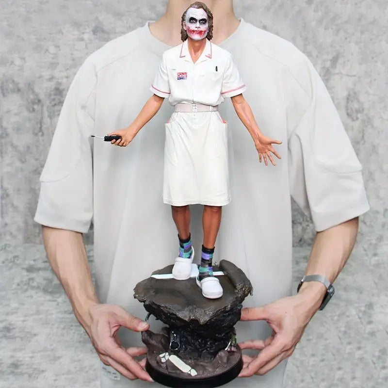 21in / 54 cm Series DC Heath Ledger Nurse Uniform Joker Figure Standing Scene