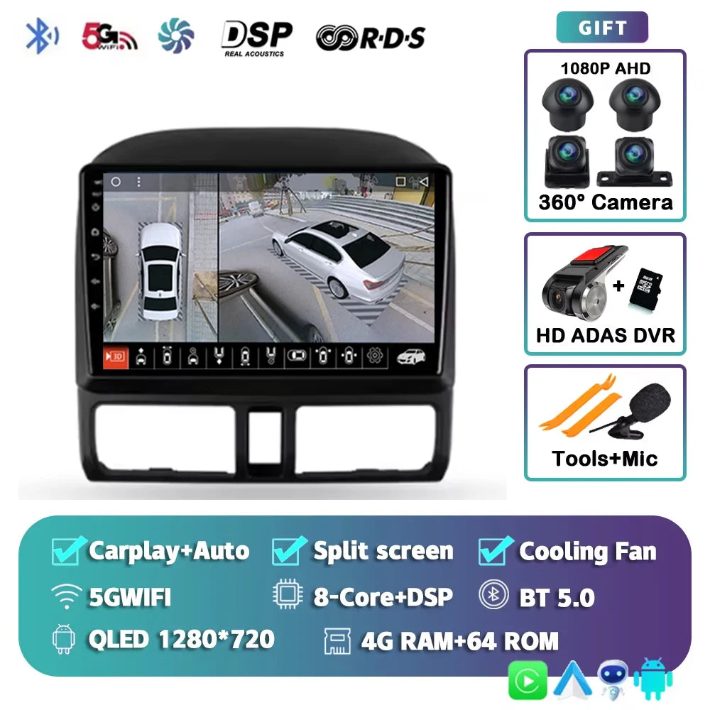 For Honda CR-V CRV 2 2001 - 2006 Android 15 Car Radio Multimidia Video Player WIFI+4G 2din Navigation GPS Head Unit Stereo