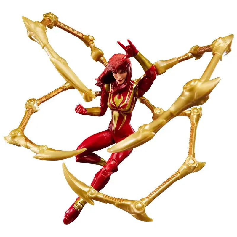 Original Hasbro Marvel Legends Series Magic: The Gathering Mary Jane Watson (Iron Spider) Anime Figure Toys Ornaments Collection