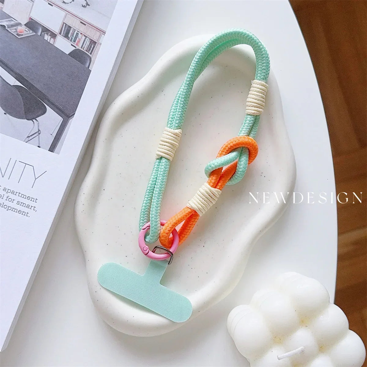 Universal Adjustable Mobile Phone Lanyard Short Wrist Strap with Self-locking Anti-drop Design Durable Polyester Phone Strap