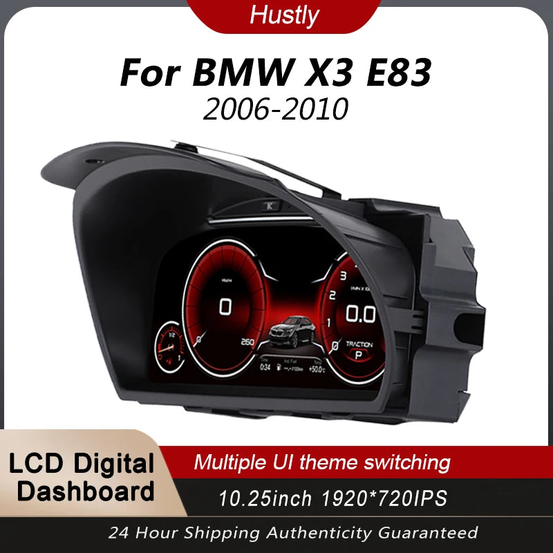 Digital cluster instrument for BMW X3 E83 2006-2010 Virtual cockpit instrument panel Speedometer Supports CarPlay Plug and Play