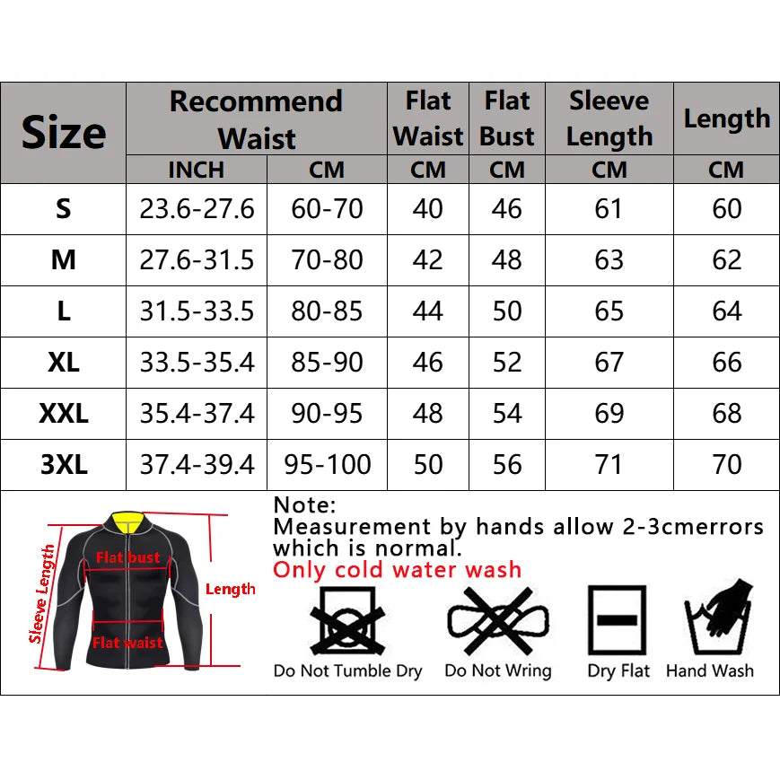Mens Shaper Sauna Suit Neoprene Sweat Jacket, Weight Loss L Sleeve Waist Trainer