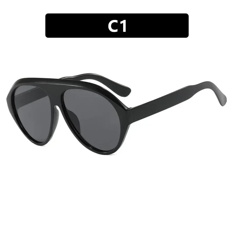 JNPCXI Retro Oversized Sunglasses Women Fashion Brand Designer Round Orange Shades UV400 Men Trending Sun Glasses