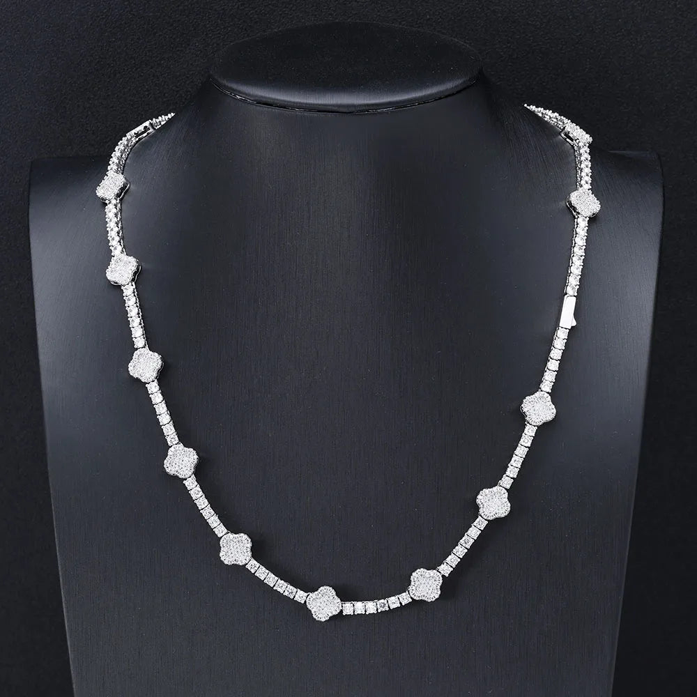 Women's Ny Fashion Jewelry Fine Tennis Chain, 18K Gold Plated Diamond Necklace