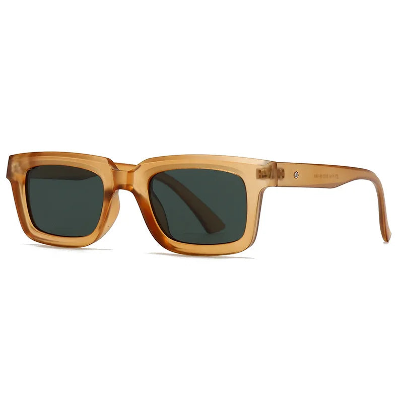 JNPCXI New Square Sunglasses Women Fashion Candy Color Blue Shades UV400 Retro Rivets Men Sun Glasses