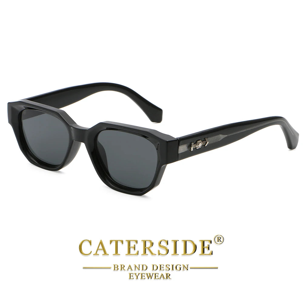 CATERSIDE Men Fashion Sunglasses High-Quality Pc Square Thick Frame Sun Glasses Women Business Festival Gifts Rational Glasses