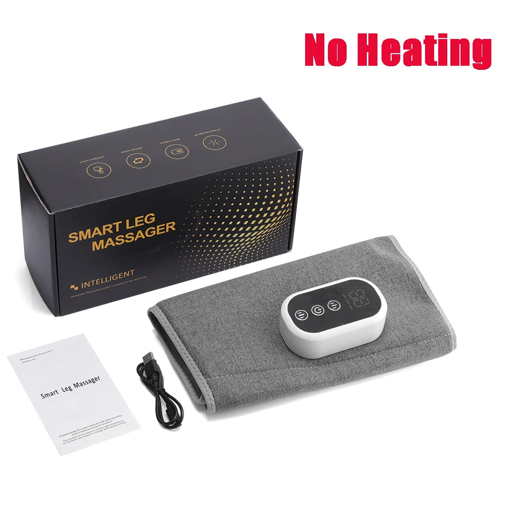 360° Air Pressure Calf Massager Leg Air Pressure Electric Airbag Compresstion Heated Hot Compress Muscle Relax Massage Device