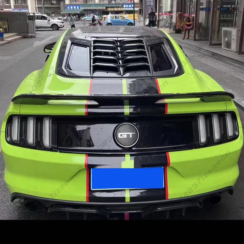Car Rear Louver Window For Ford Mustang 2015-2023 Side Shutter Cover Trim Sticker Vent Scoop Car Accessories Window Blinds