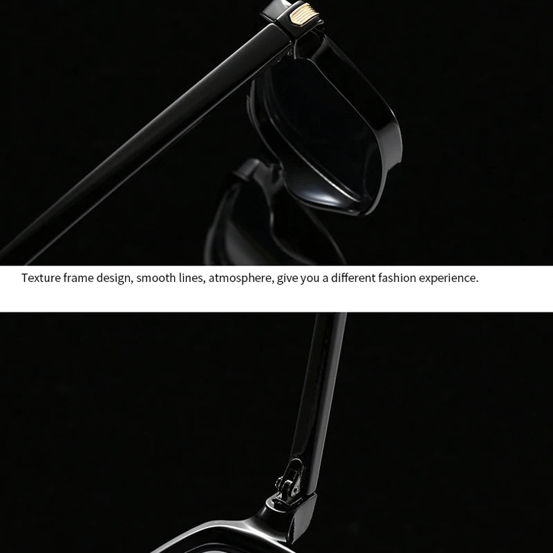 JNPCXI New Fashion Rectangle Women Sunglasses Clear Green Ocean Gradient Lens Shades UV400 Men Rivets Sun Glasses Metal Hinge