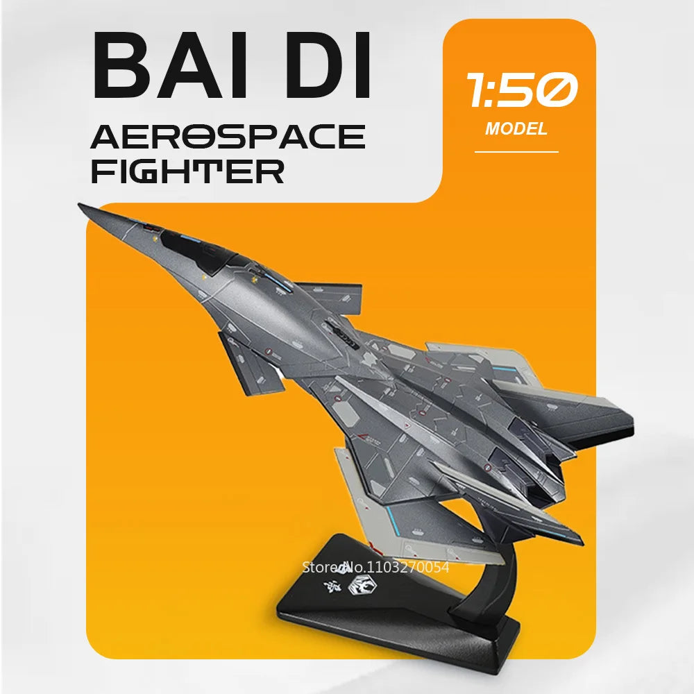 1:50 1:144 Bai Di Aerospace Fighter Model Alloy Diecast Toys Car Bracket Head Can Rotate Metal Body Exquisite Models Collection