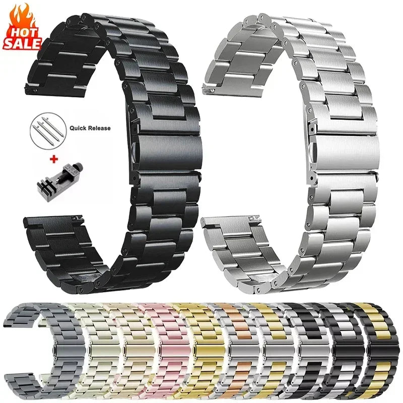 22mm Black Silver Bracelet Strap Redmi Watch 5/5 Lite 3 Active/3 Lite Wristband