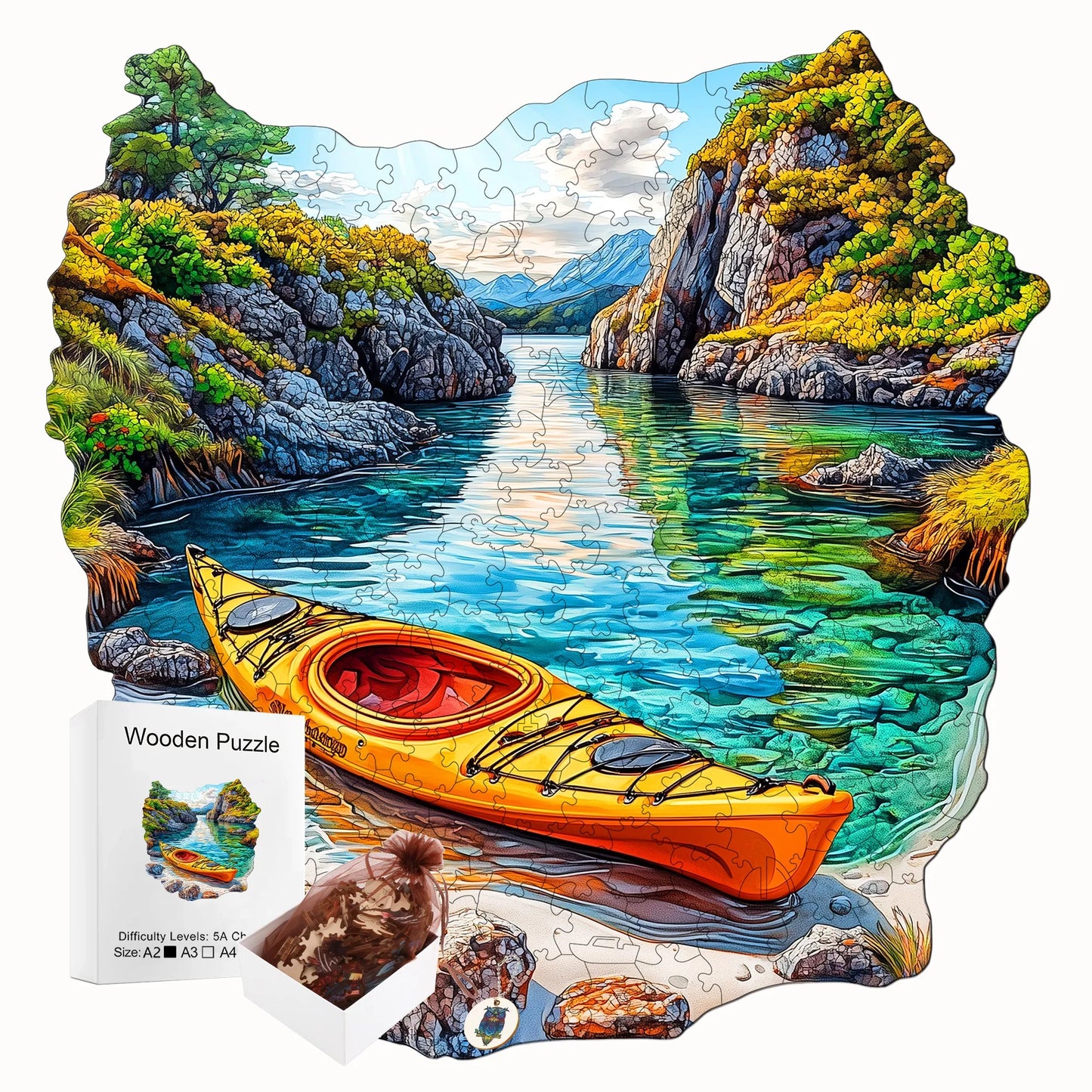 Forests and Lakes Wooden Jigsaw Puzzle Beautiful Wooden Decor Christmas and Halloween Gift Toy For Teen And Kid