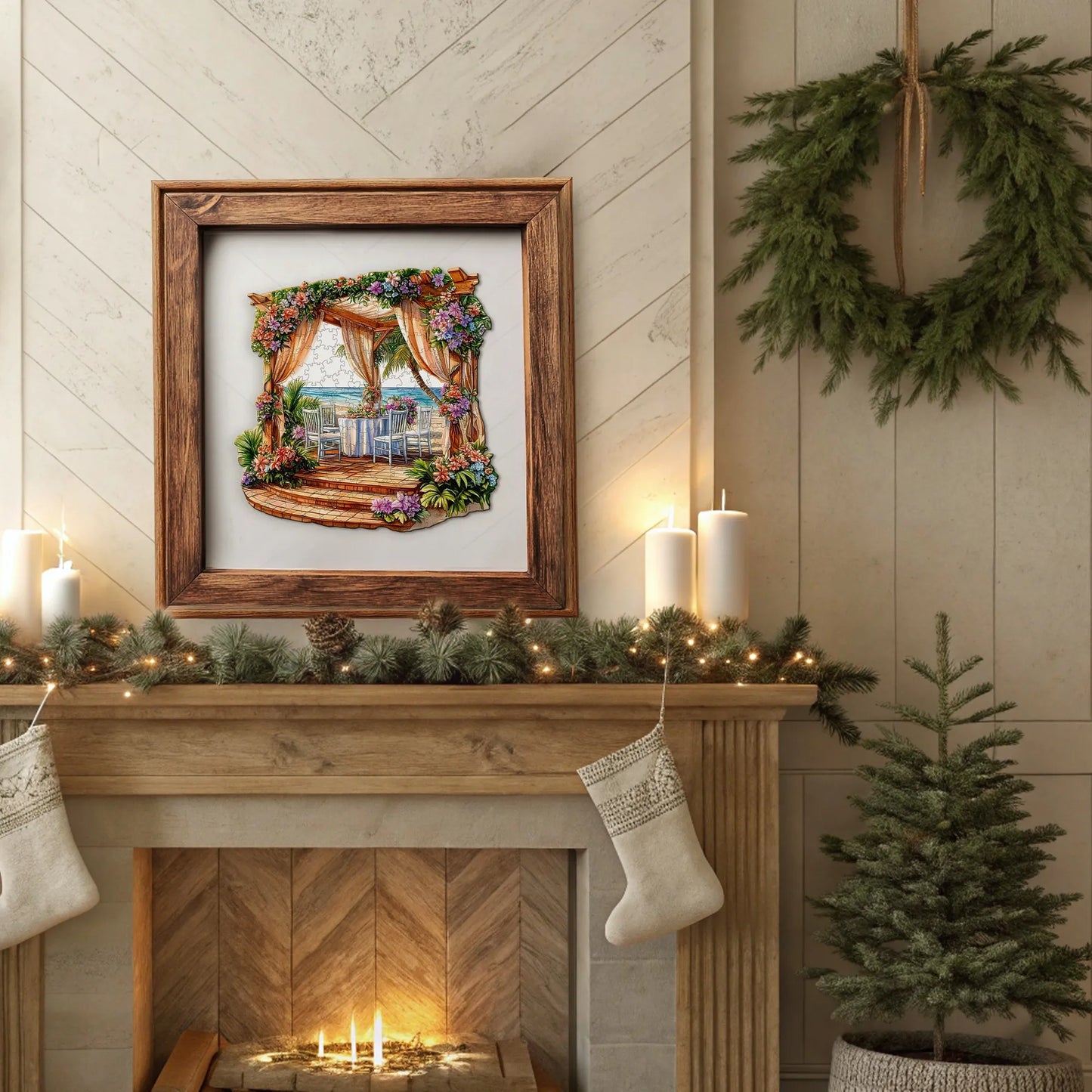 Challenging Wooden Jigsaw Puzzles Home Decor Unique Shape Christmas and Halloween Gift Toy for Teen and Kid
