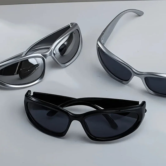 3 pairs of Y2K fashionable men's glasses for daily casual wear, trendy and fashionable glasses
