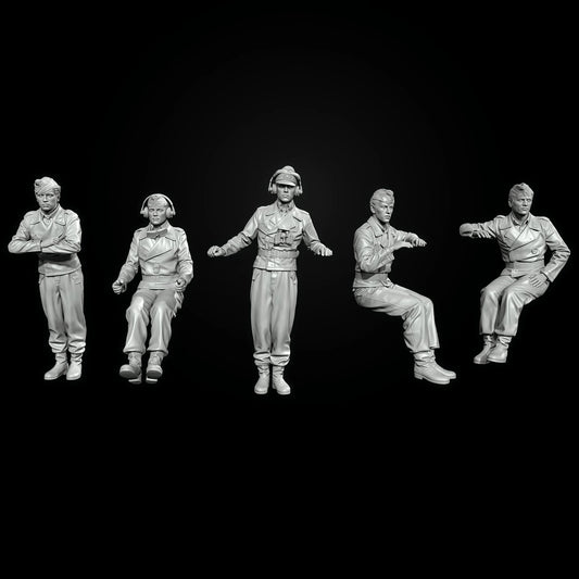 1/35 Resin Model Assembly Kit GK, 5 People, Unpainted Model