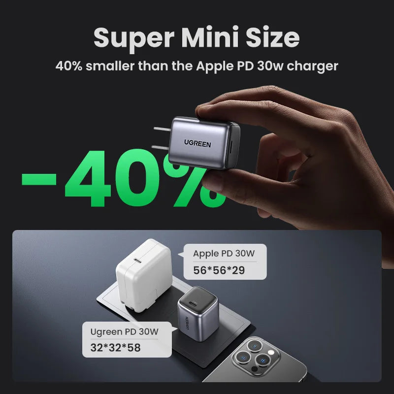 30W Fast Charger 1m 100W Cable iPhone 15 14 13 iPad Pro Samsung Xiaomi USB C