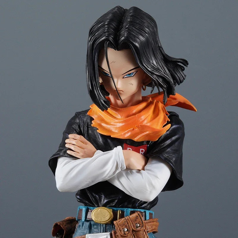 11.4" Dragon Ball Z Anime Black Pearl Android 17 PVC Model Statue Collection