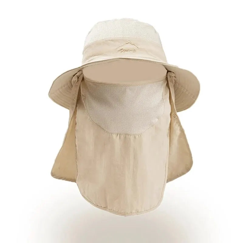 Xinbaoguan 100% Nylon 9073 Summer Outdoor Quick Drying Sunscreen Fisherman Hat Male Breathable Sunshade Face Covering Hat Female