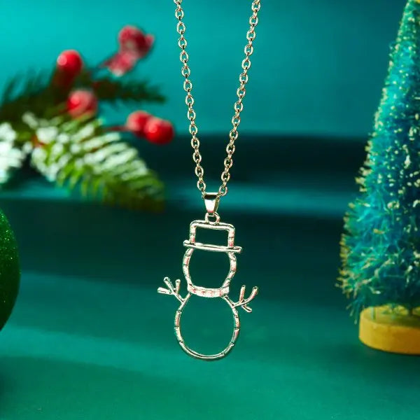 Luxury Zircon Crystal Christmas Tree Pendant Necklace For Women Exquisite Rhinestone Snowflake Clavicle Chain Jewelry Xmas Gifts