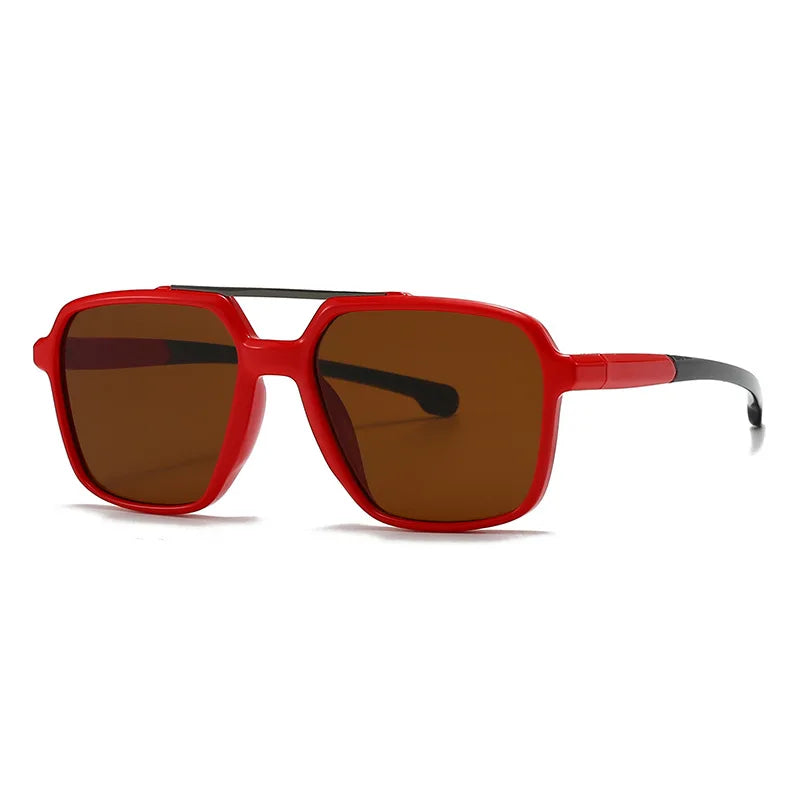 JNPCXI New Vintage Double Bridge Square Pilot Sunglasses Men Luxury Classic Women Green Sun Glass Driving Shades UV400