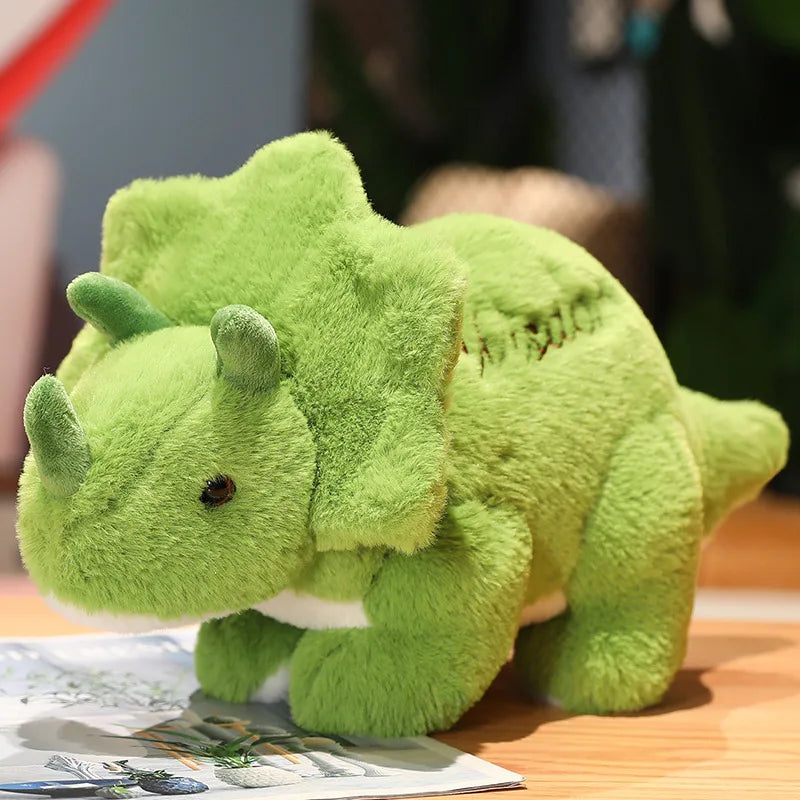 Cartoon Simulation Dinosaur Plush Toy Tyrannosaurus Rex Stuffed Soft Triceratops Cute Doll Toys for Kids Boys Girls Babys Gifts