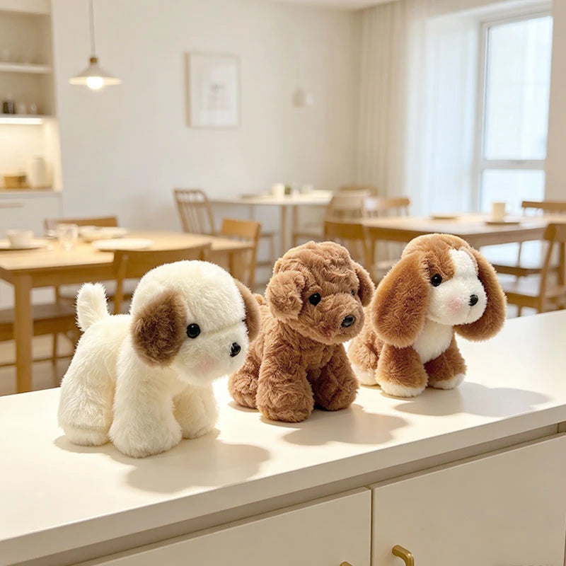 Cute Birthday Gift Pet Dog Plush Toys Cute Fluffy Corgi Schnauzer Shiba Inu Poodle Bulldog Hunting Dog Doll Office Desktop Decor