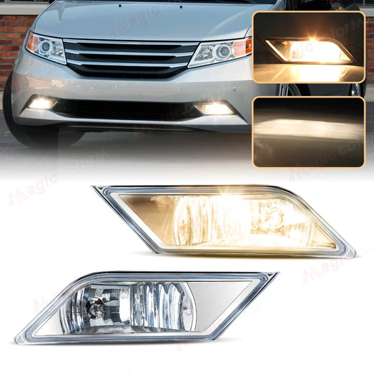 For Honda Odyssey 2011 2012 2013 Fog Lamps DRL Daytime Running Lights Front Bumper Halogen Foglights Auto Daylight Headlight 12V