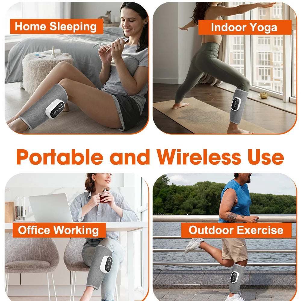 Smart Leg Massage Vibration Leg Air Compression Massager Wireless Electric Air Compress Full Cover Leg Air Pressure Massage
