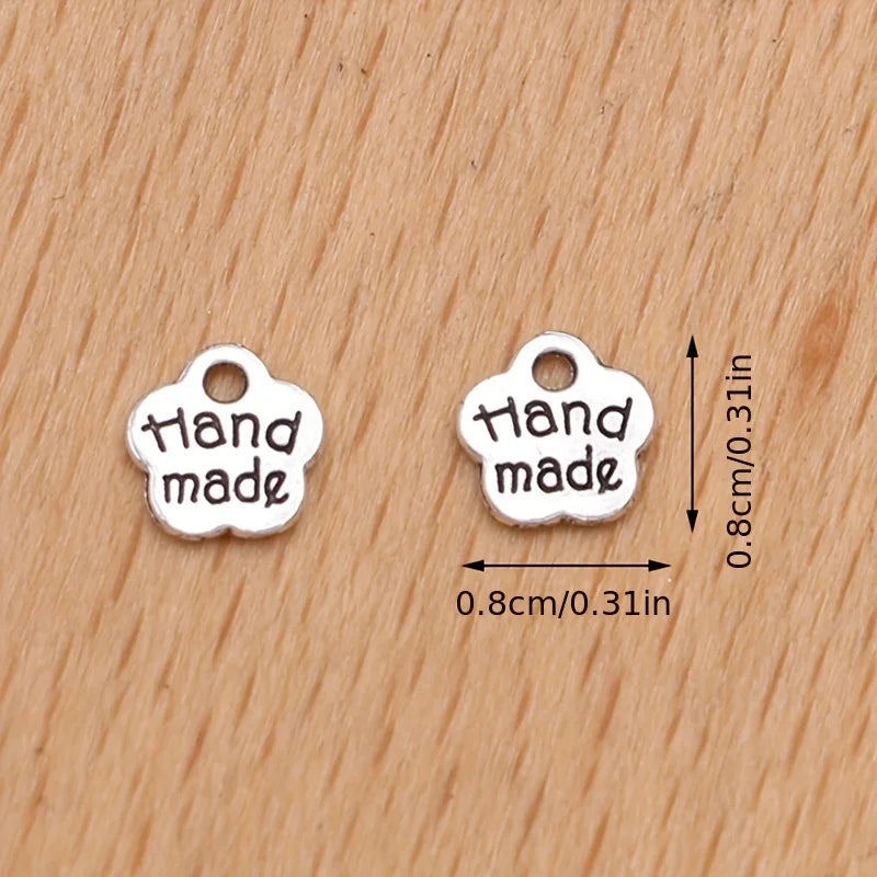 40pcs Silver Plated Handmade Charms Flower Pendants for Jewelry Making DIY Handmade Necklace Earrings Bracelets Accessories
