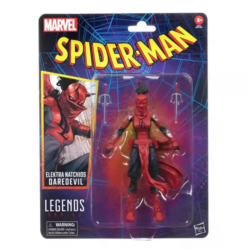 Original Hasbro Marvel Legends Series SPIDER-MAN ELEKTRA NATCHIOS DAREDEVIL Anime Figure Toy Collection Model