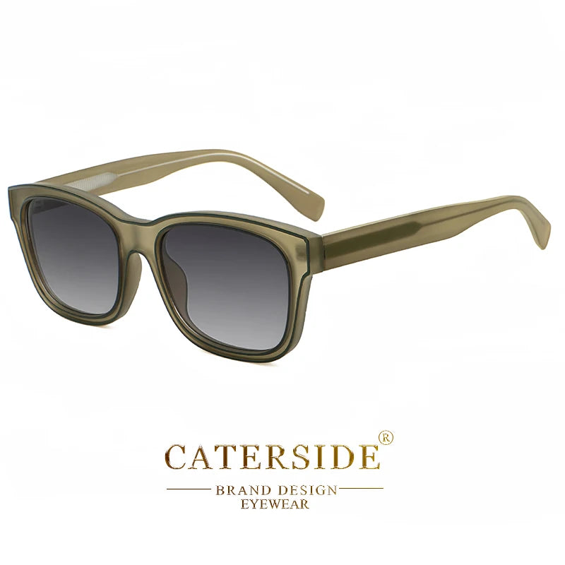 CATERSIDE Retro Square Men's Sunglasses Punk Big Frame Brand Designer Sun Glasses Women's Travel Shopping Casual Eyewear UV400