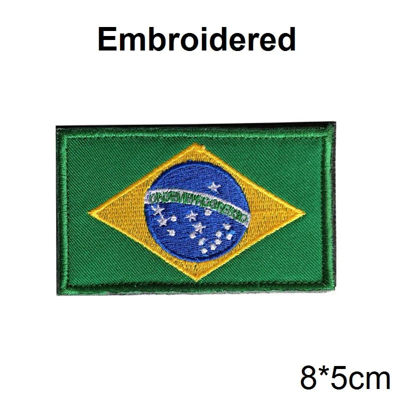 PVC & Embroidered Flag Patches UK Spain France Germany US Russia Tactical Badge