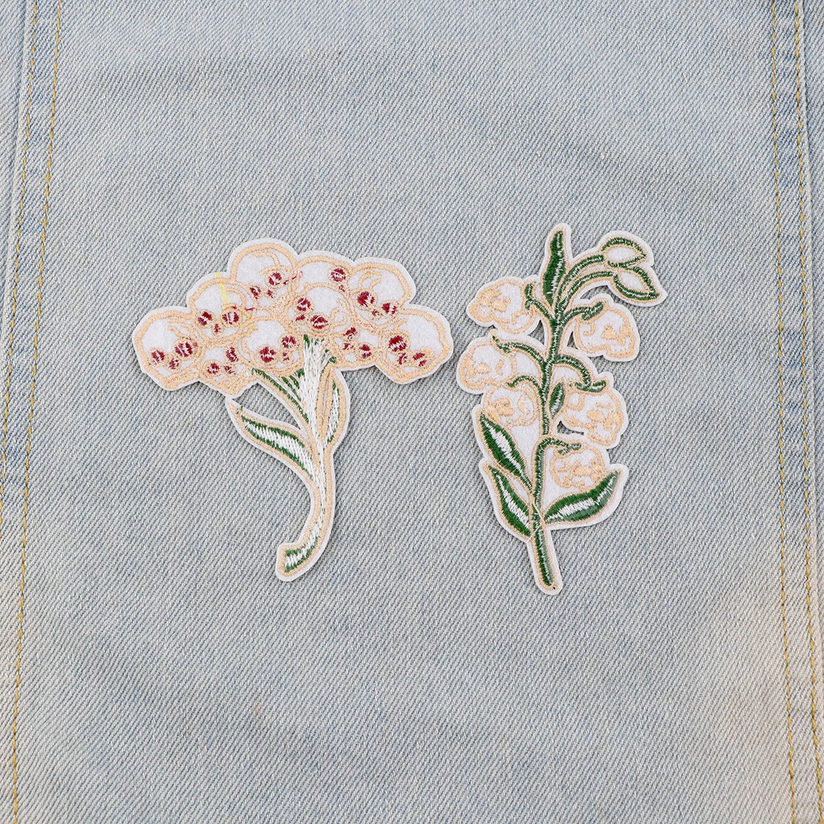 Skeleton Flowers Embroidery Patch Punk Iron On Patches For Clothing Thermoadhesive Patches On Clothes DIY Sew Badges