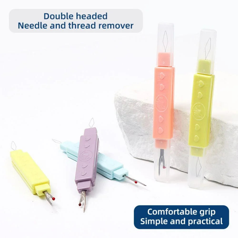 2 in 1 Needle Threader Seam Ripper Threading Seam Remover Seam Ripper Tool, Needle Threader Tool for Sewing Knitting Quilting
