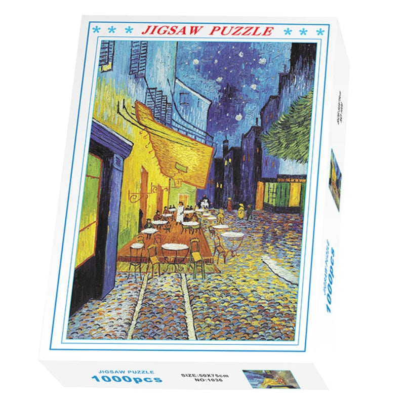 75*50cm 1000PCS Paper Jigsaw Puzzle Landscape Famous Painting Puzzle Character Series Series Home Decaoration Gift