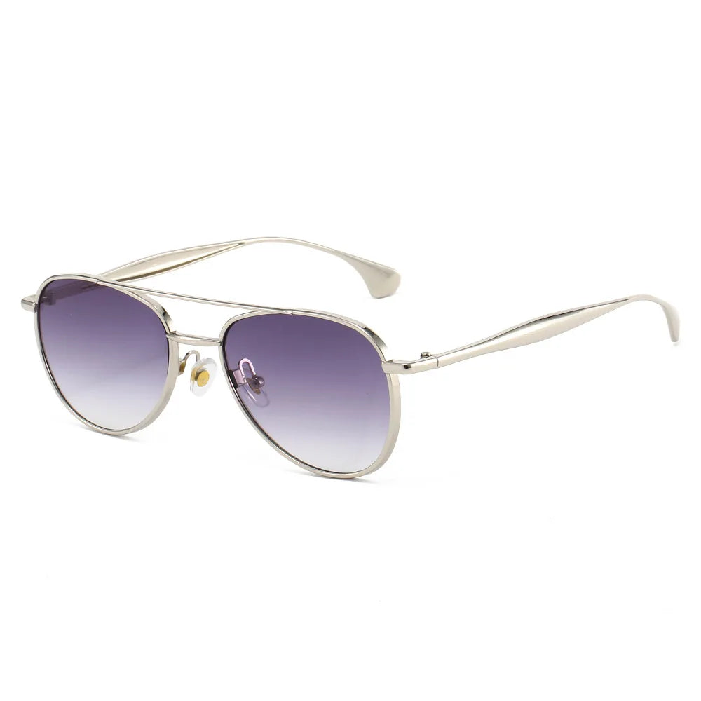 JNPCXI New Round Fashionable Men's Driving Sunglasses UV Protection Metal Frame Sun Glasses Women