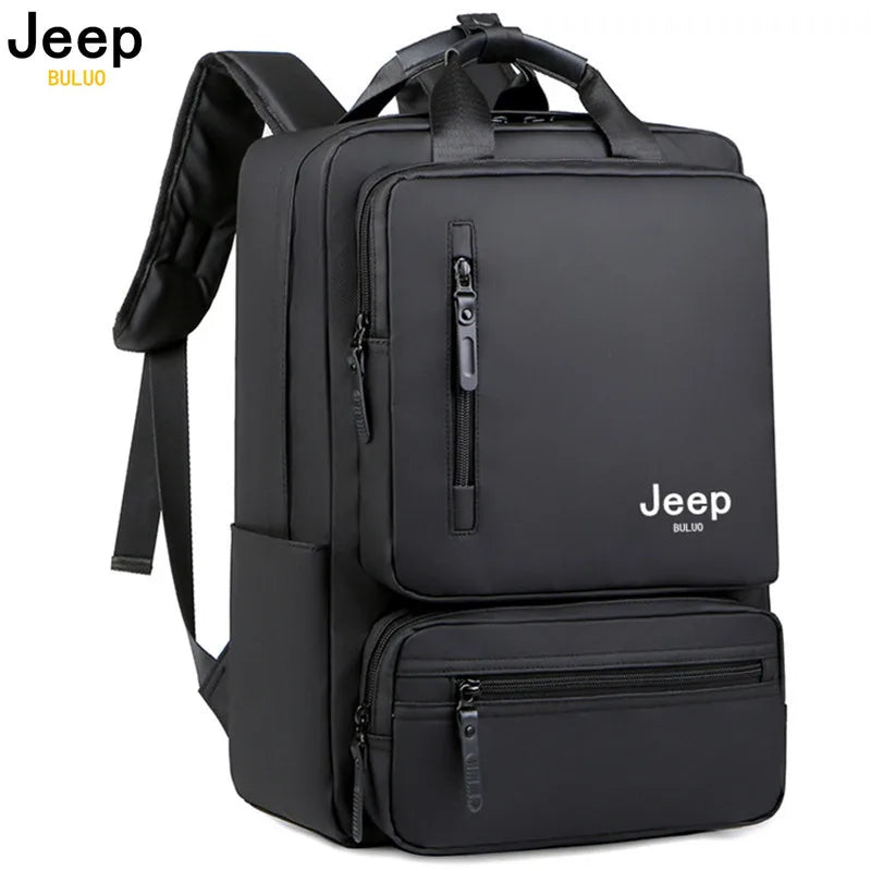 JEEP BULUO Trend Casual Feature Backpack Computer Men's 15" Laptop Travel Bag