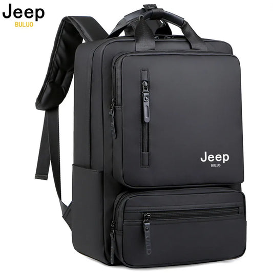 JEEP BULUO Trend Casual Feature Backpack Computer Men's 15" Laptop Travel Bag