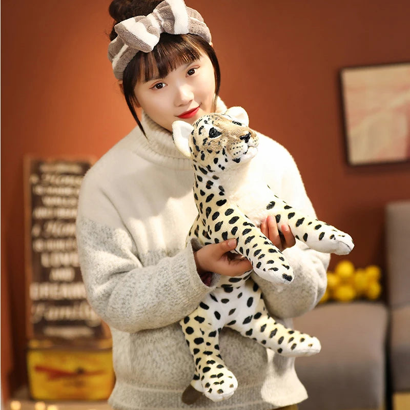 Lifelike Soft Stuffed Animals Lying Tiger Plush Toys Simulation Catamount Little Lion Leopard Doll Cute Gifts
