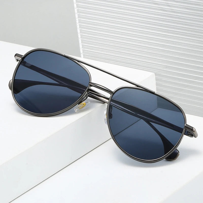 JNPCXI New Round Fashionable Men's Driving Sunglasses UV Protection Metal Frame Sun Glasses Women