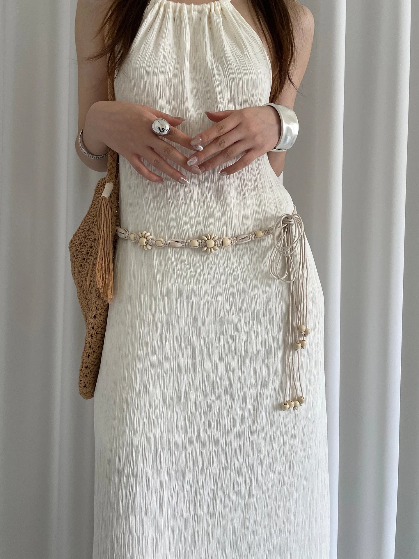 Bohème Ethnic Style Thin Waist Belt For Women Accessory Woven Decoration With A Dress Waist Chain For Summer Waist Rope Belt
