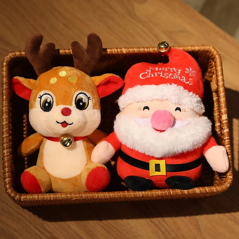 Kawaii High Quality Christmas Plush Toy Doll Pillow Christmas Tree Gingerbread Man Santa Claus Wreath Party Decoration Girl Gift