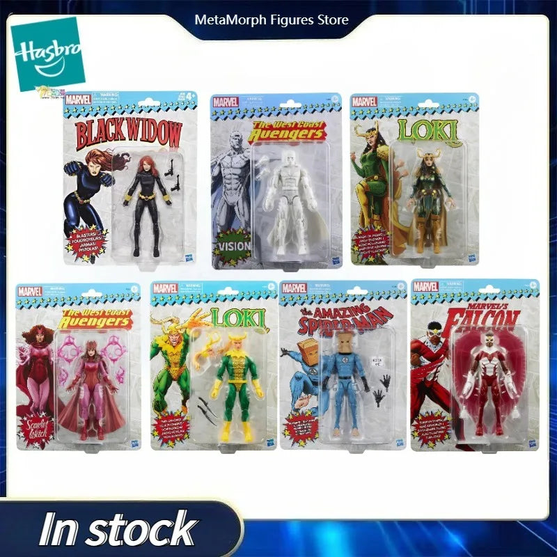 Original Hasbro Marvel BLACK WIDOW/Scarlet Witch/VISION/LOKI/FALCON/Spider-Man/LOKI  Action Toy Figure Collection