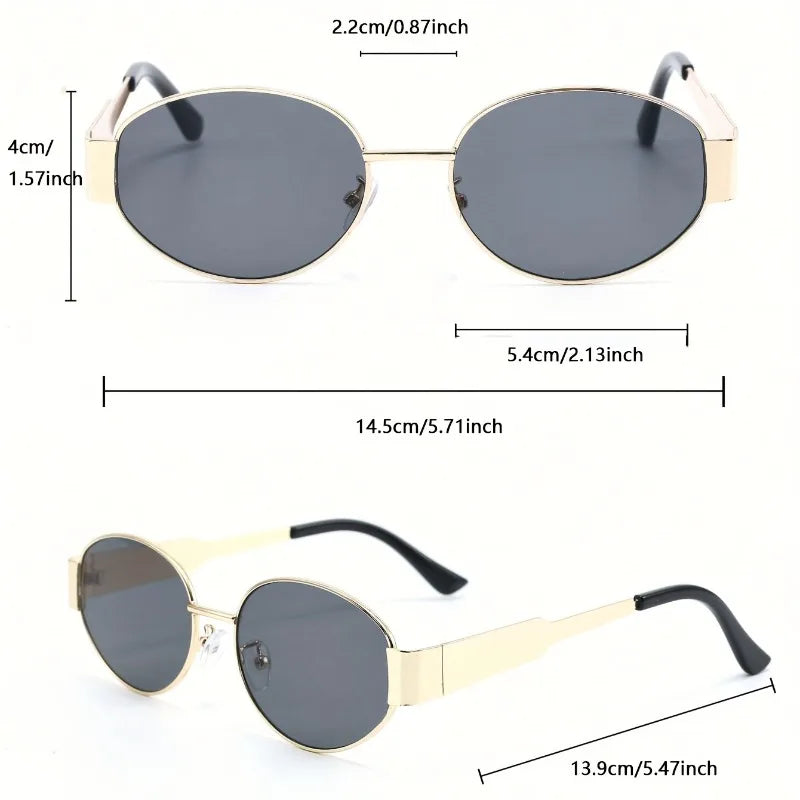 4pcs Universal Men's and Women's Geometric Retro Y2K Fashion Sunglasses